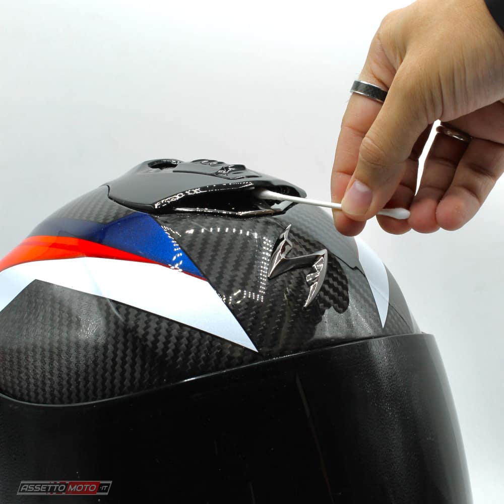 pulire prese d'aria casco moto
